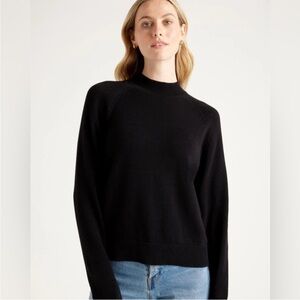 Quince Black Crew Neck Sweater